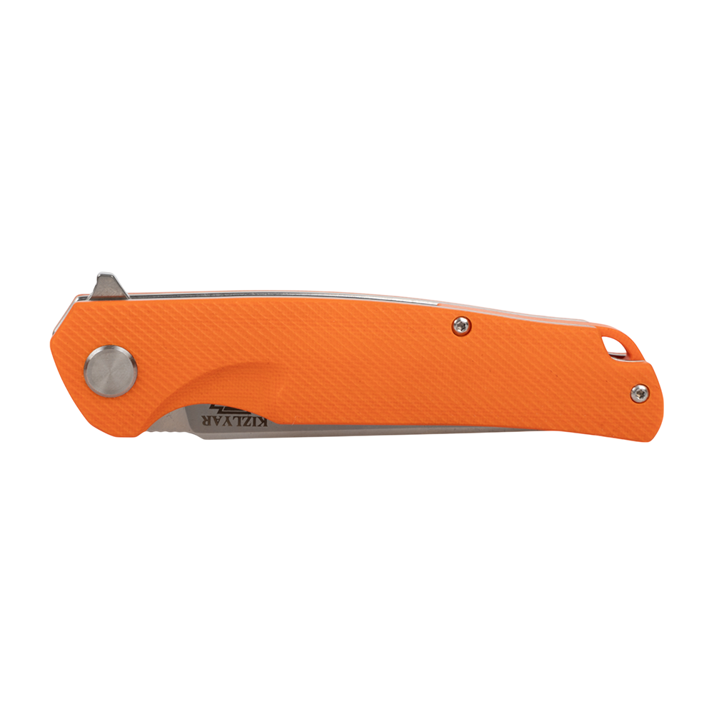 Нож складной Кизляр Shark, клинок D2, рукоять G10, оранжевый. Фото №3
