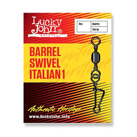 Вертлюжок Lucky John Barrel Swivel с застежкой №014. Фото №1