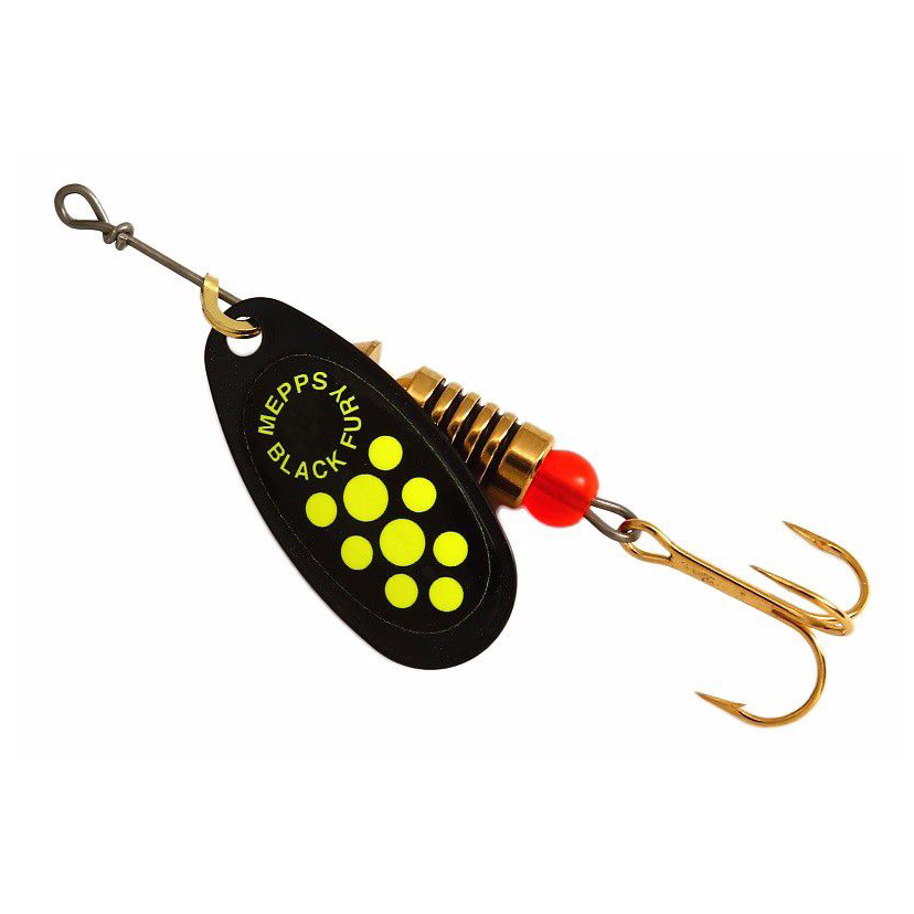 Блесна Mepps Black Fury 0 cooper/chartreuse dots 2г. Фото №1