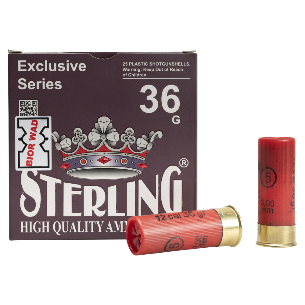 Патрон STERLING 12/70 Bior № 5 36 гр. (пачка 25 шт.). Фото №1