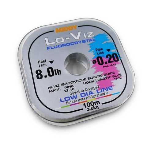 Леска MIDDY Lo Viz Fluorocrystal 0.22 100m. Фото №2