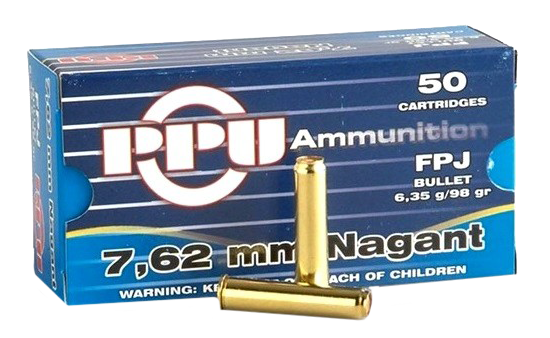 Патрон нарезной PARTIZAN PPU калибр 7,62 Nagant FPJ 6,35 гр. (в пачке 20 шт.). Фото №2