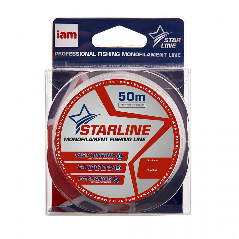 Леска Монофильная IAM Starline 50m 0.105 прозрачная. Фото №1