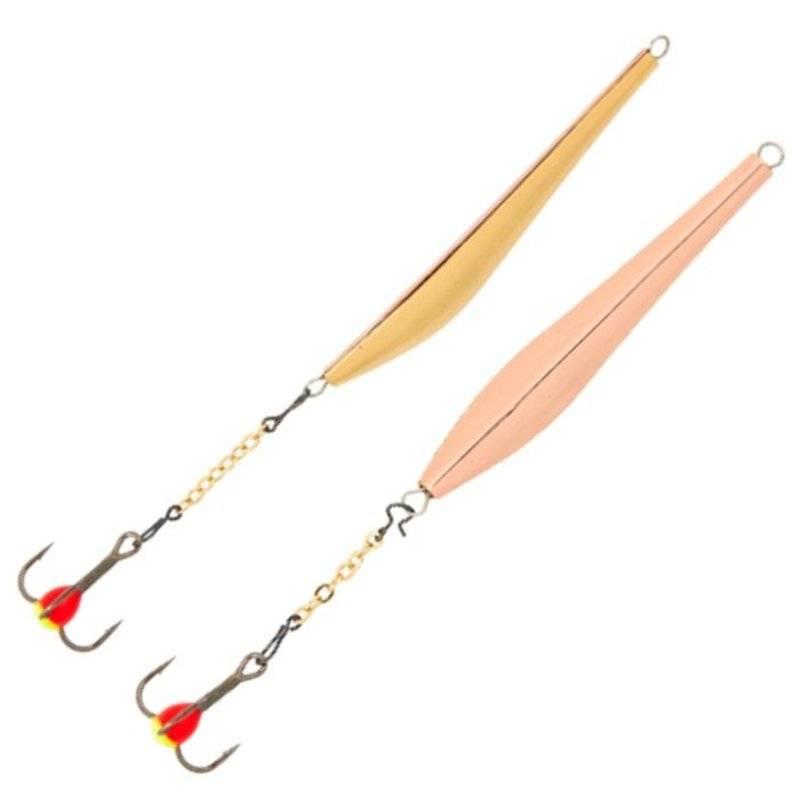 Блесна Lucky John DOUBLE BLADE 45мм, 3гр, цвет (CS) цепочка-тройник. Фото №2