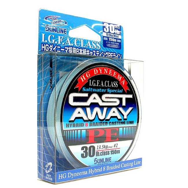 Шнур плетеный Sunline CAST AWAY PE 150m#0.6 10lb 4.2kg. Фото №2