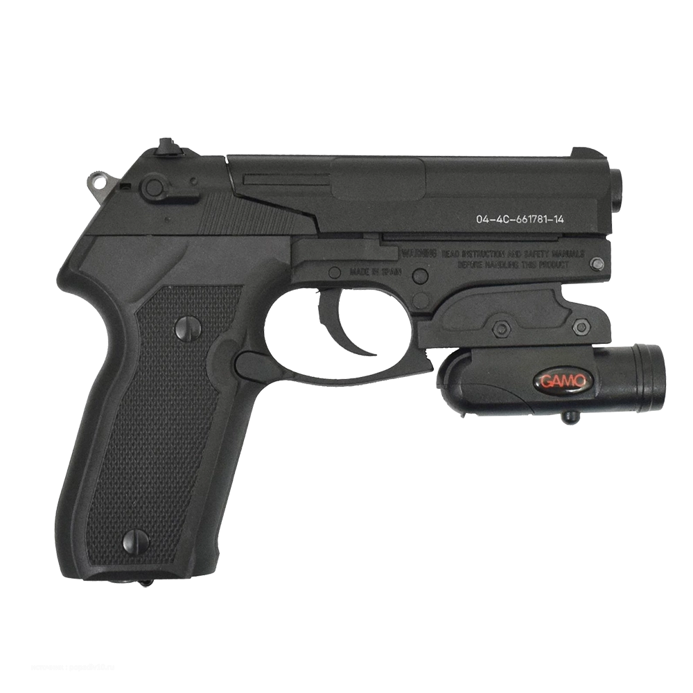Пистолет пневматический GAMO PT-80 Combo laser, калибр 4,5 мм. Фото №2