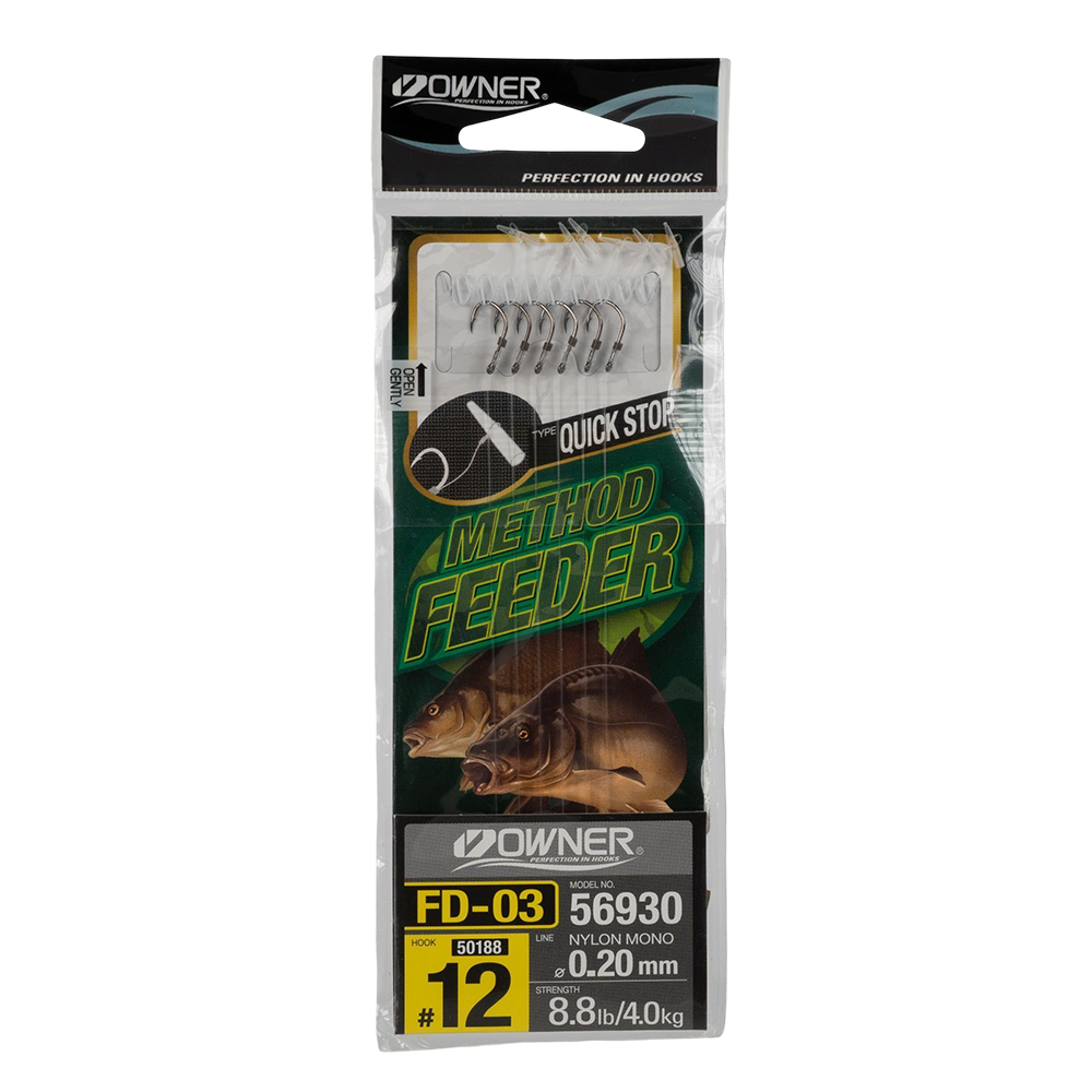 Крючок с поводком Owner FD-03 Q.STOP 12-0.20. Фото №1