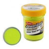 Паста форелевая "Berkley" NATURAL SCENT TROUT BAIT 50gr BLOODWORM - CHARTREUSE (мотыльный/неон.зел.). Фото №2