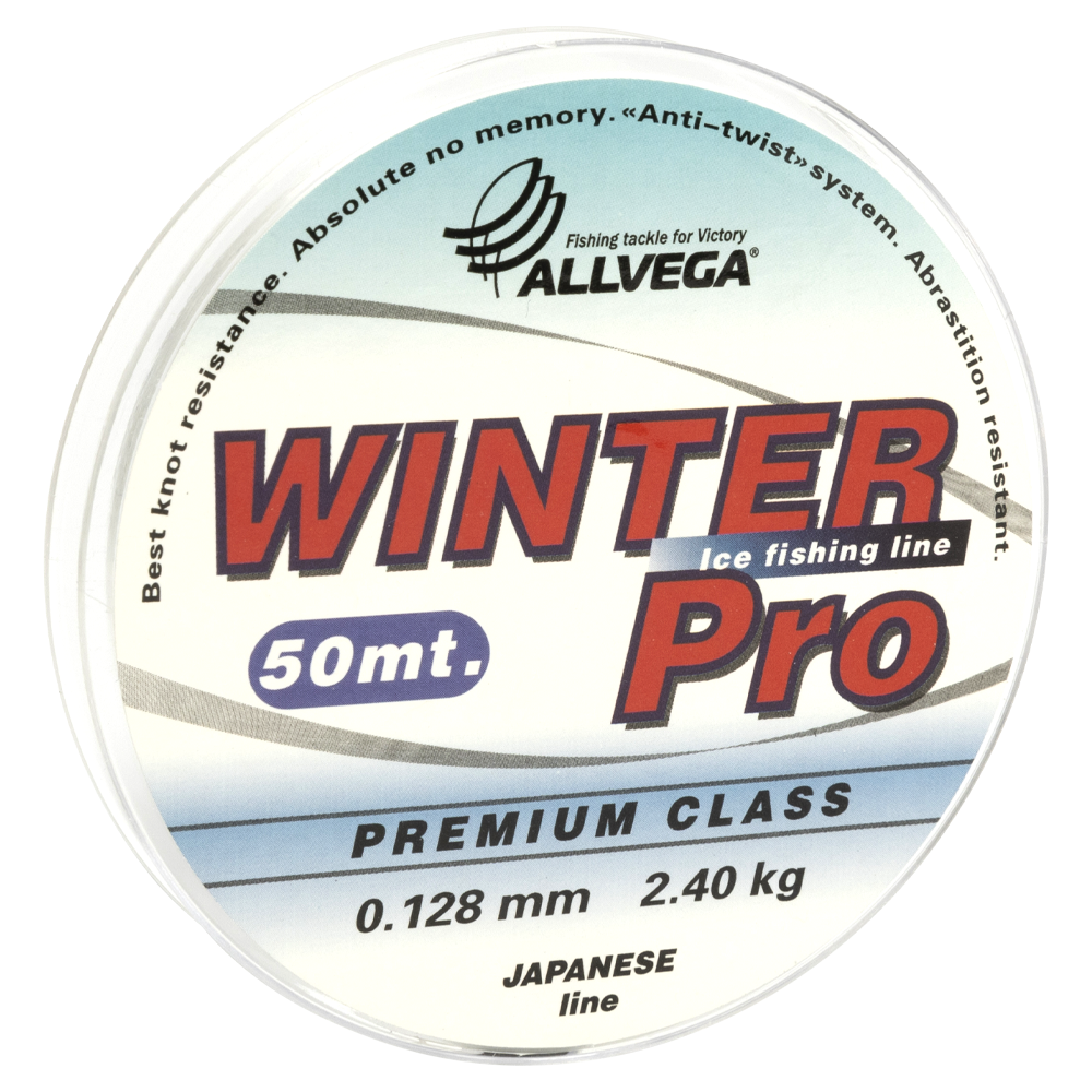 Леска ALLVEGA поводковая «Winter Pro» 50m 0.128mm (2.4кг) прозрачная (WPRO50128). Фото №2 Леска ALLVEGA поводковая «Winter Pro» 50m 0.128mm (2.4кг) прозрачная (WPRO50128). Фото №2