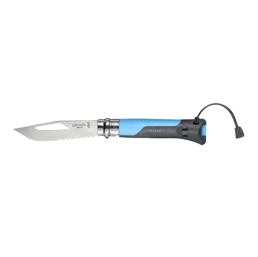 Нож Opinel Specialists Outdoor №08, клин. 8,5см, нержавеющая сталь, рук. пл., св-ок, синий/серый 4 шт/уп. Фото №2