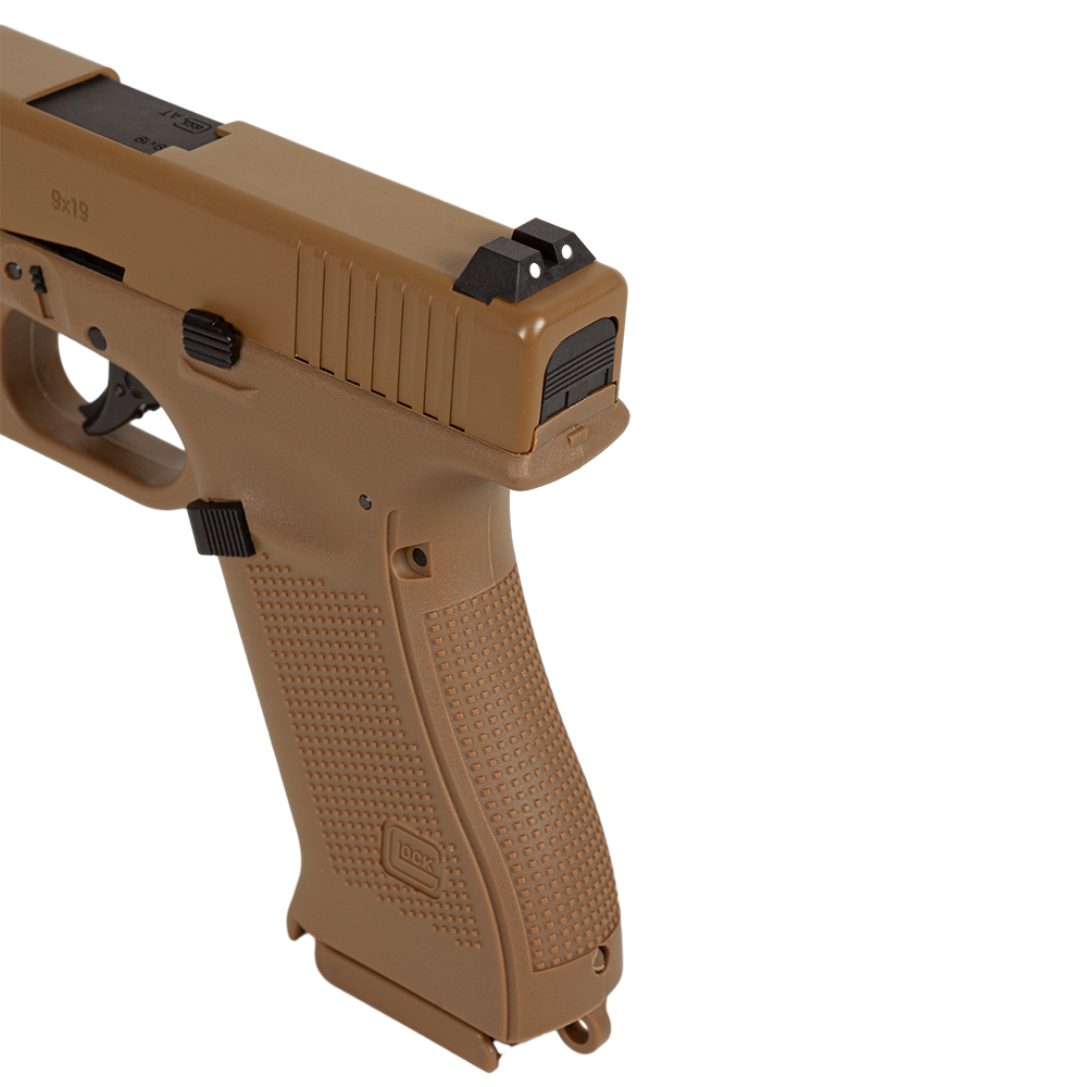 Пистолет пневматический Umarex Glock 19X калибр 4,5мм (метал, цвет песок, blowback, pellet). Фото №7