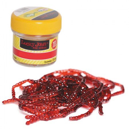 Насадки искусственные съедобные LJ Pro Series EXTRA BLOOD WORM XL мотыль 160шт.. Фото №2