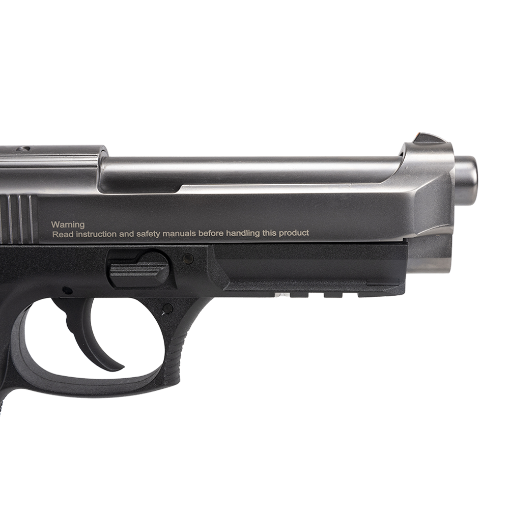 Пистолет пневматический EKOL ES P92 B FUME, (никель) (Blowback) калибр 4,5 мм, 3 Дж. Фото №3