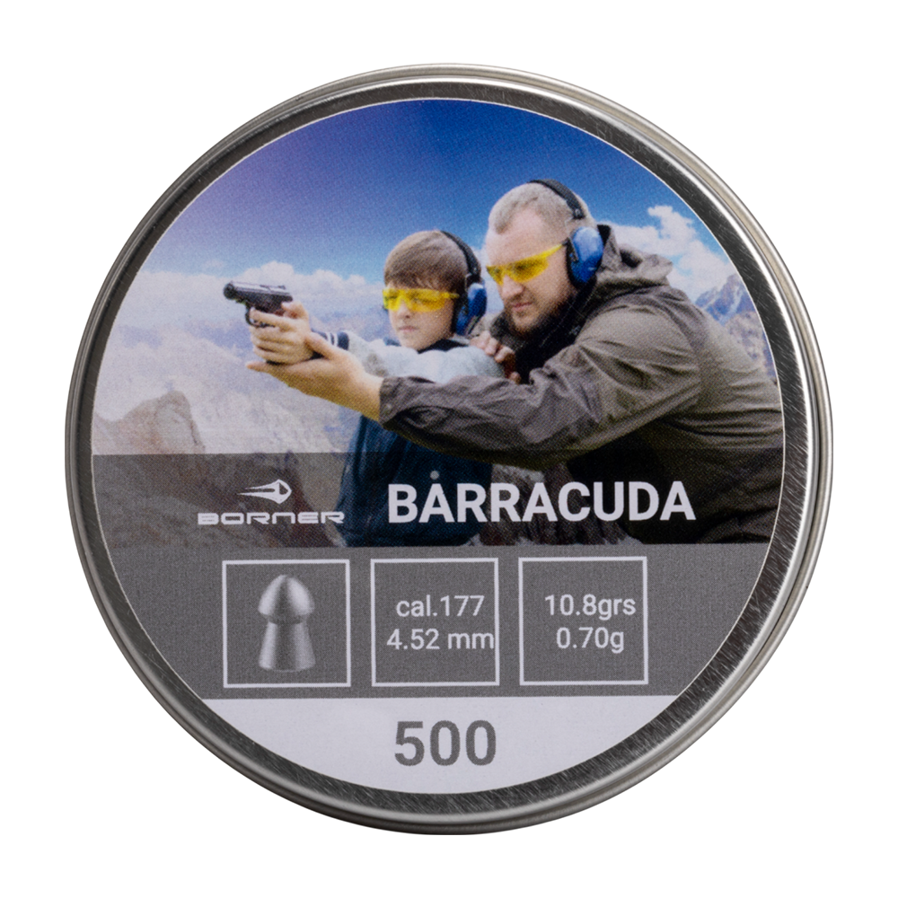 Пуля пневматическая Borner "Barracuda",  4,5 (500 шт.) 0,70гр. (30 шт в коробке). Фото №1
