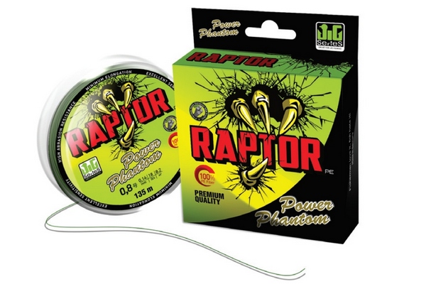 Шнур Power Phantom Raptor PE, 135м, зеленый fluo #1,5, 0,2мм, 15,4кг. Фото №2
