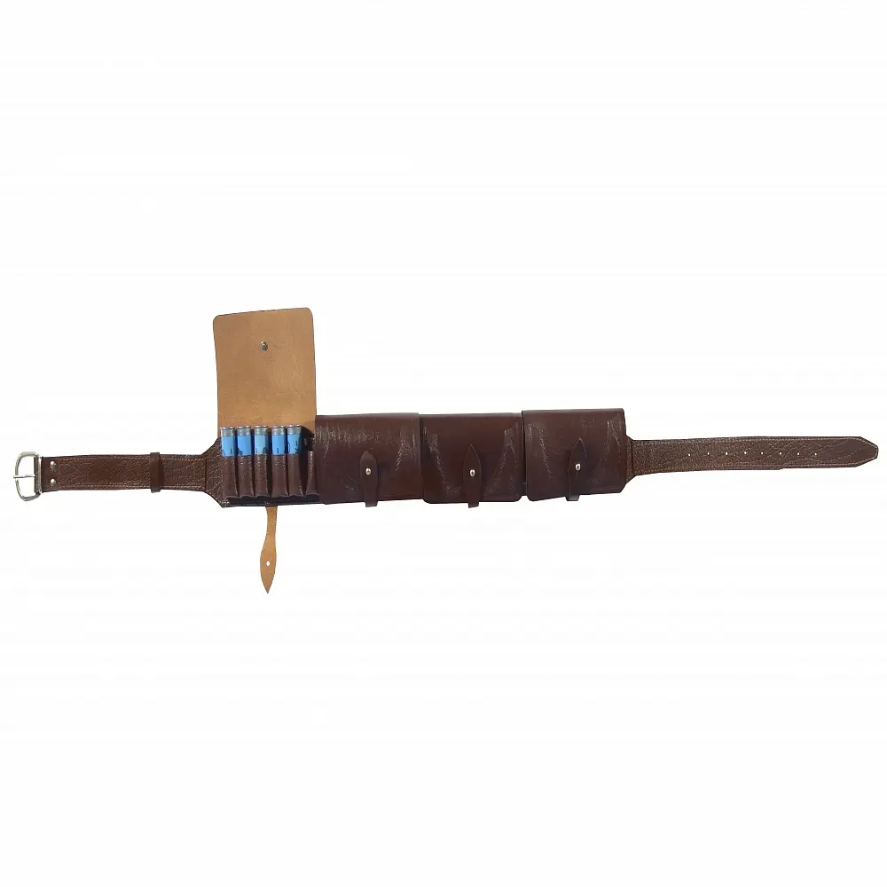 Патронташ закрытый 16 к. (кожа, коричневый) (Хольстер). Фото №1