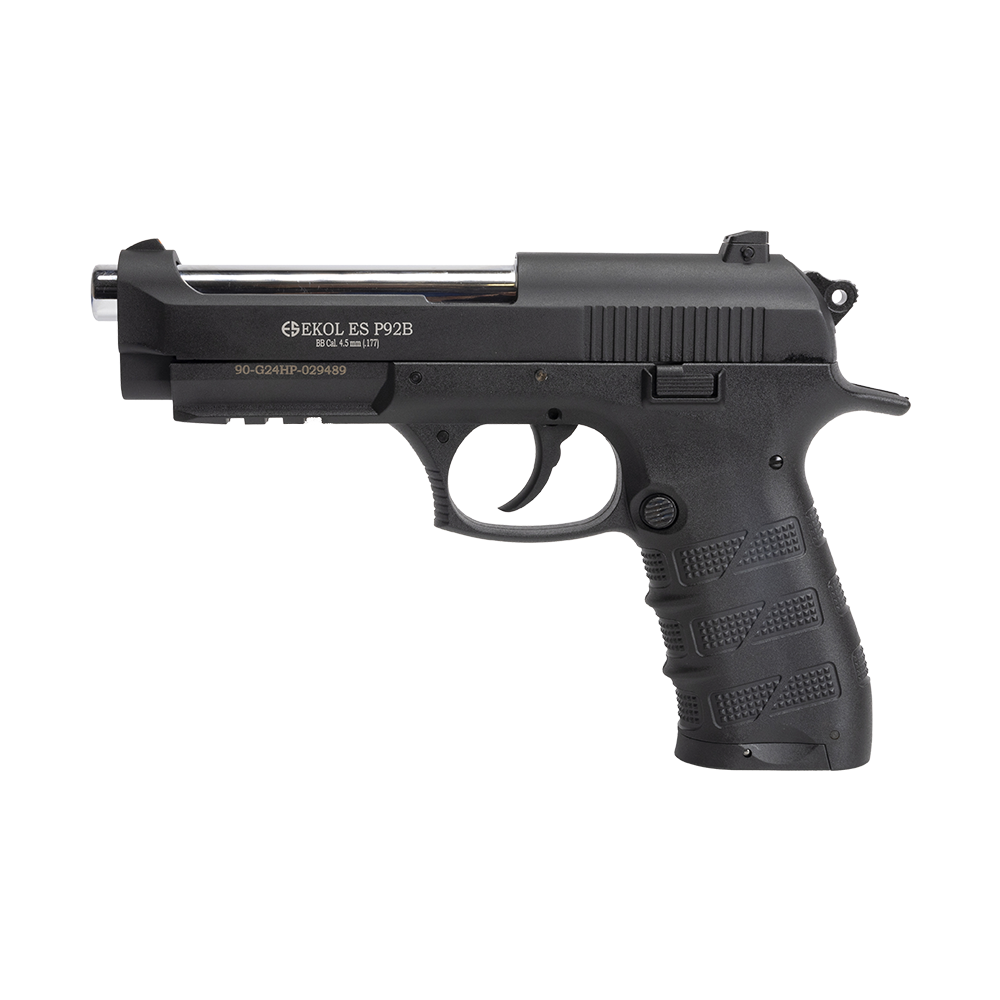 Пистолет пневматический EKOL ES P92 B Black, (металл) (Blowback) калибр 4,5 мм, 3 Дж. Фото №4