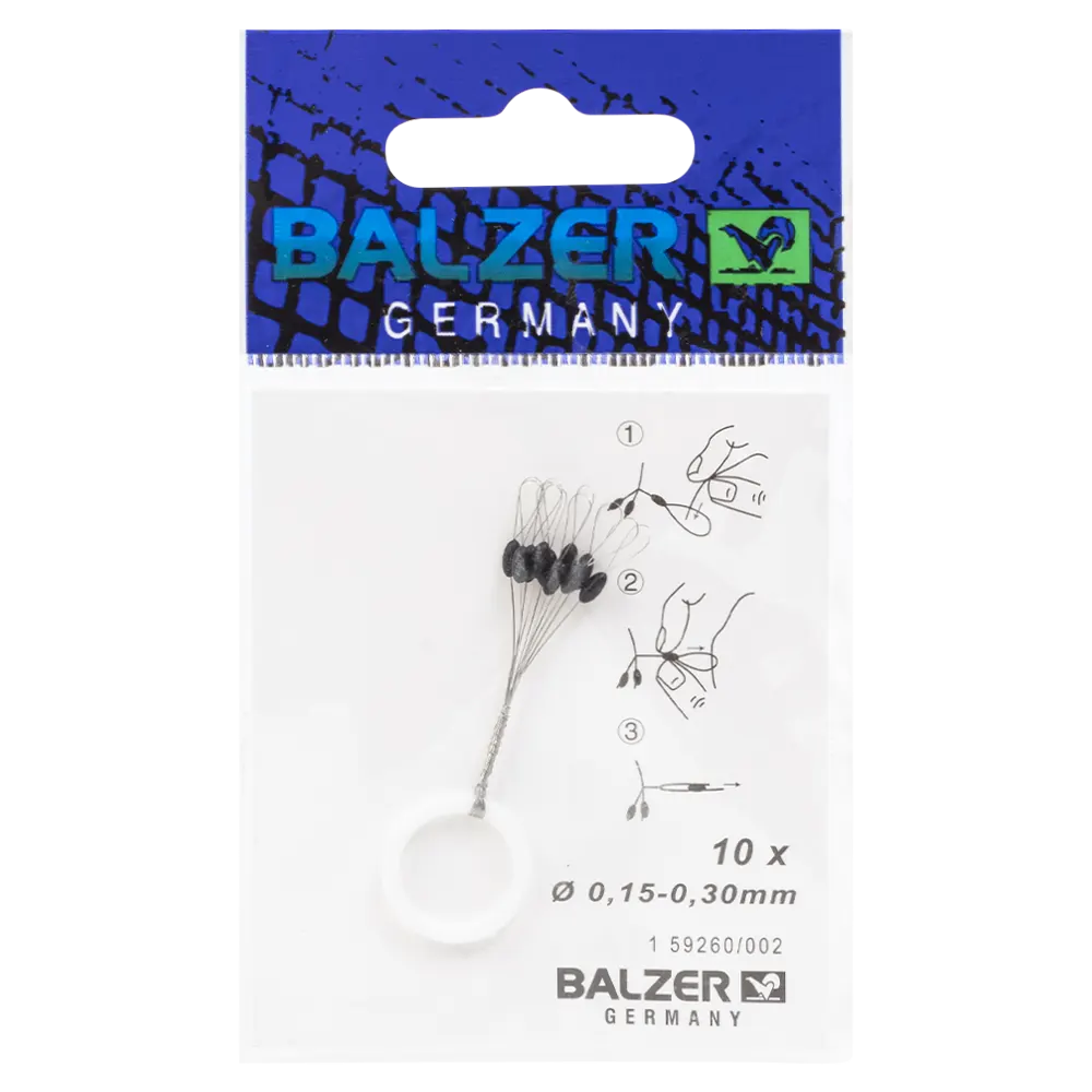 Стопор Balzer Rubber 0,15-0,30мм(уп.10 шт). Фото №1