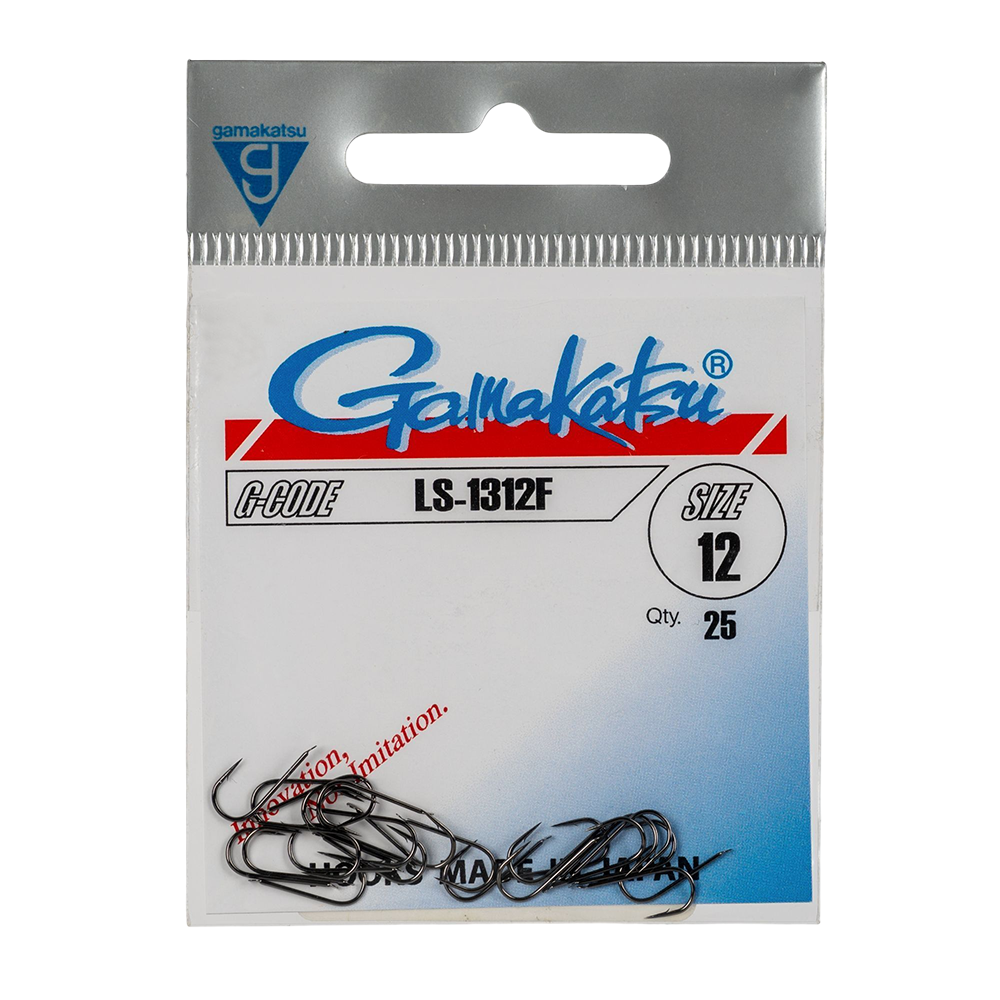 Крючок Gamakatsu Hook LS-1312F Black №12. Фото №1