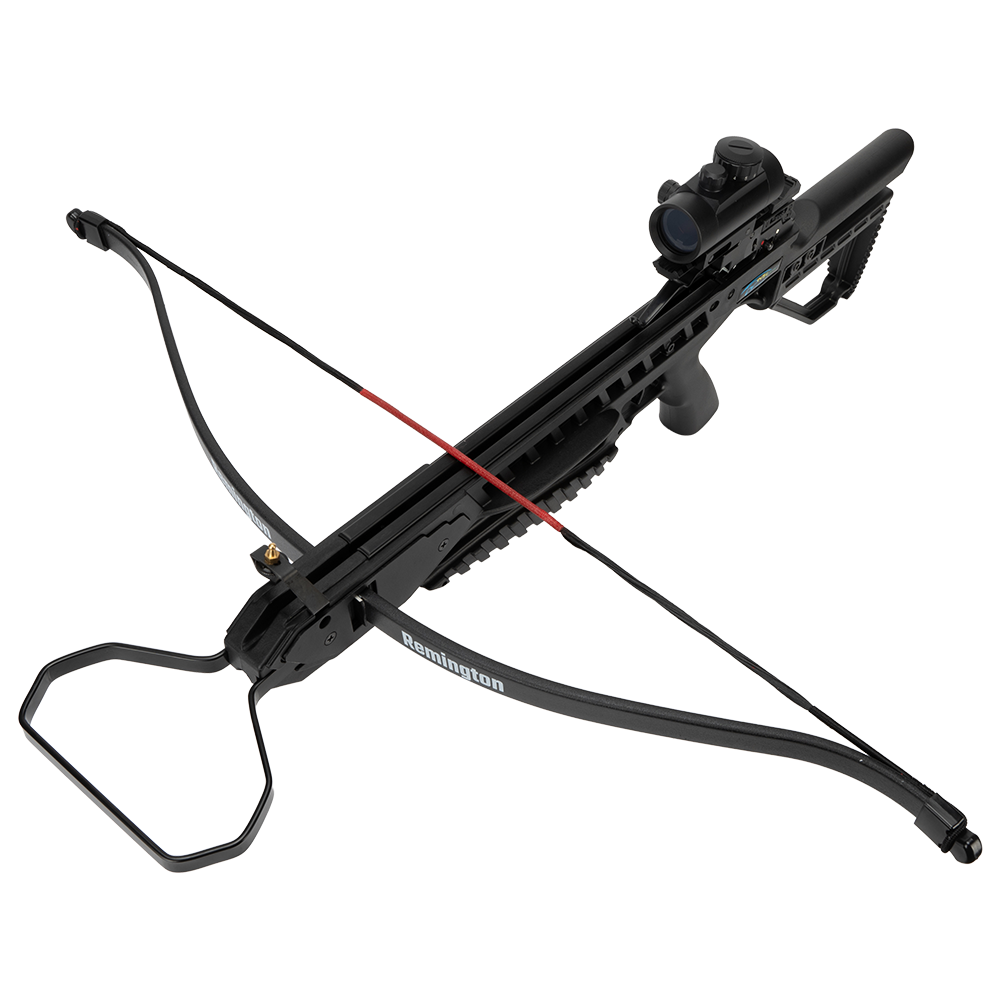 Арбалет рекурсивный Man Kung XB2, black, 4 стрелы, натяжитель, прицел, ремень, кивер. Фото №6