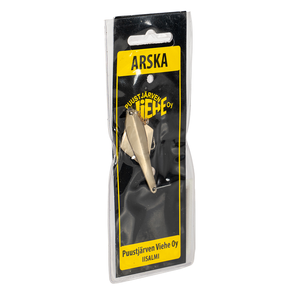 Блесна Puustjarven Arska 55мм, 10гр, цвет (Hop/Mes) цепочка-крючок. Фото №2