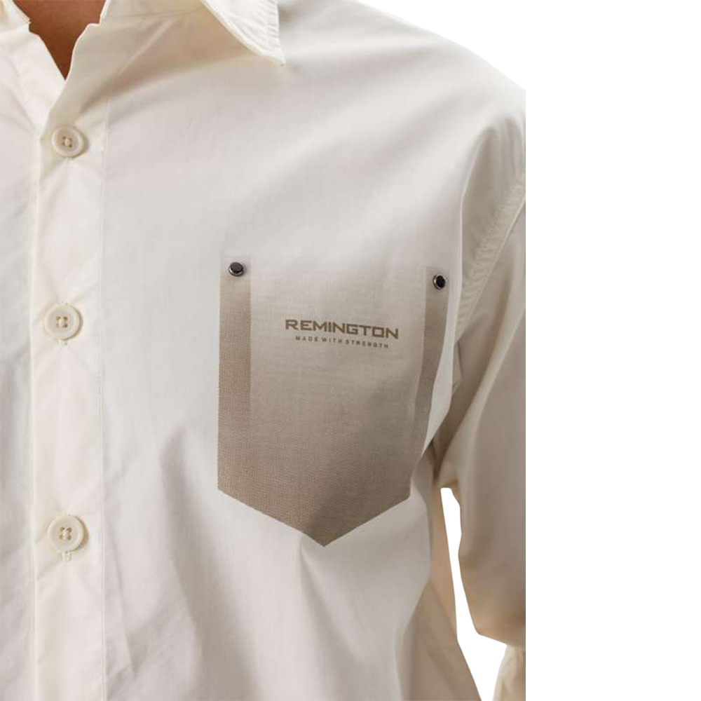 Рубашка мужская Remington Savoring Beige р. 3XL. Фото №4 Рубашка мужская Remington Savoring Beige р. 3XL. Фото №4