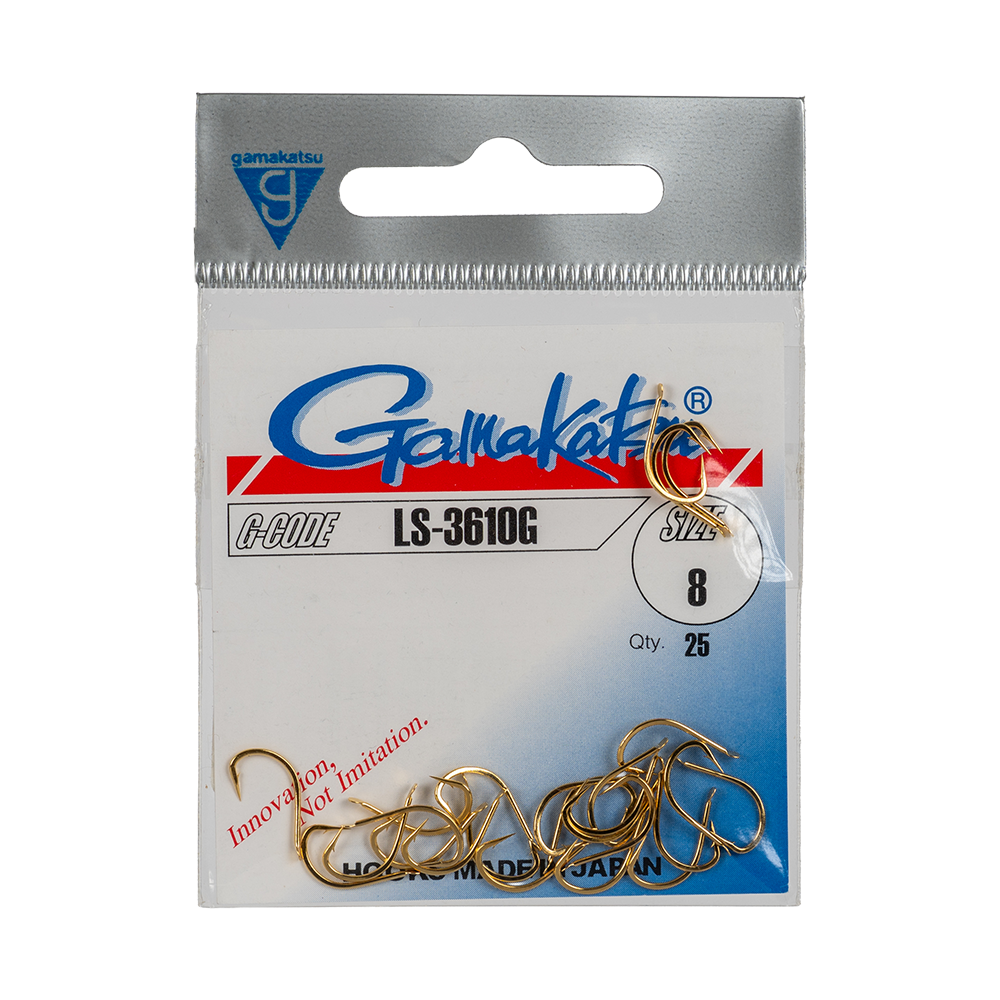 Крючок Gamakatsu Hook LS-3610G Gold №08. Фото №1