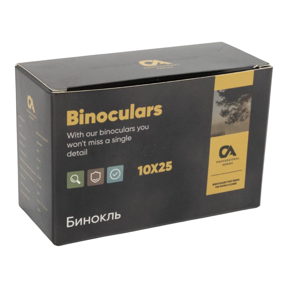 Бинокль OA Professional 10x25 BK7 черный. Фото №2
