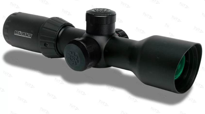 Прицел Konuspro T-30 3-12x44, 30мм, сетка 550-ballistic, подсв. точки красная/голубая, клики 1/4 МОА. Фото №1