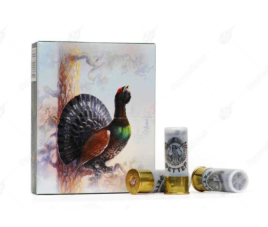 Патрон ФЕТТЕР ТЕМАТИЧЕСКИЙ (Глухарь) 12/70 дробь №1 32гр. (в коробке 10 шт). Фото №1