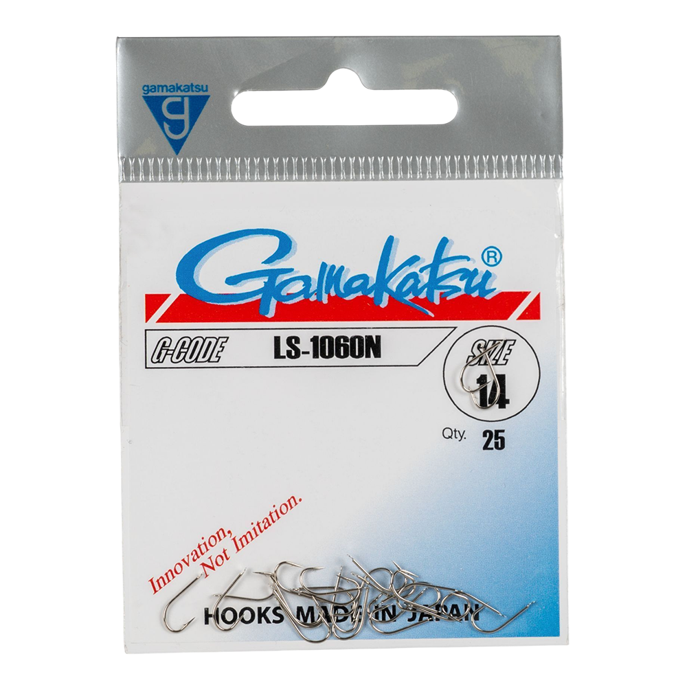 Крючок Gamakatsu Hook LS-1060N Nickel №14. Фото №1