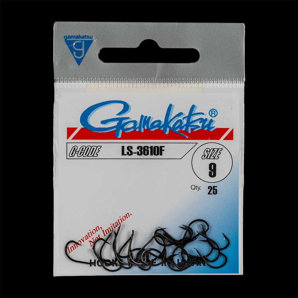 Крючок Gamakatsu Hook LS-3610F Black №09. Фото №1