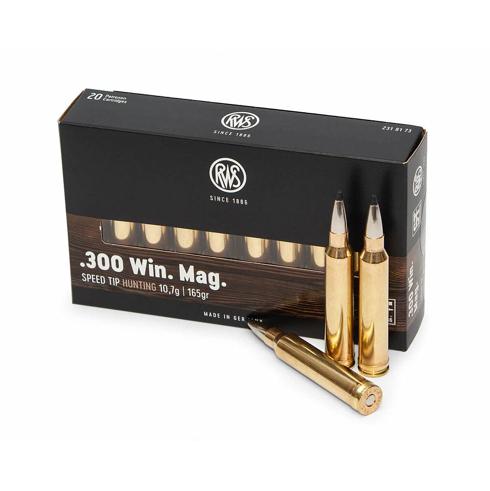 Патрон нарезной RWS калибр 300 WIN Mag DN Speed Tip Hunting 10,7 гр. (в пачке 20 шт.). Фото №2