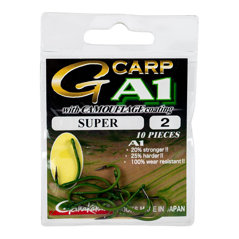 Крючок Gamakatsu A-1 G-Carp Camouflage Green Super №02. Фото №1