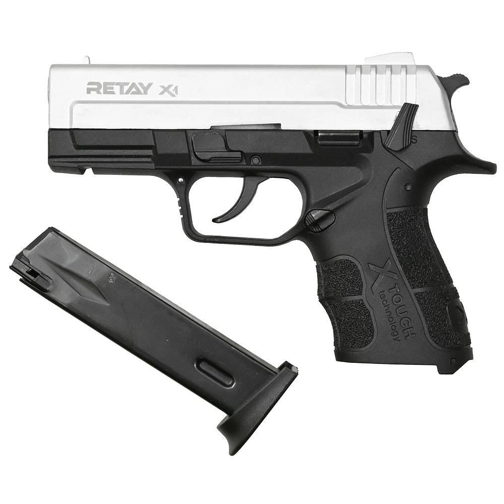 Пистолет охолощенный RETAY X1, Хром, калибр 9mm. P.A.K. Фото №2