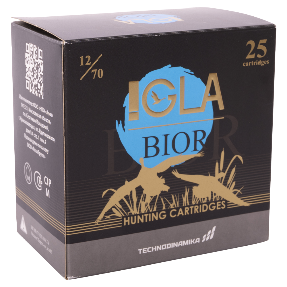 Патрон "IGLA-BIOR" 12/70 №3 36г (пачка 25шт, короб., 250). Фото №4 Патрон "IGLA-BIOR" 12/70 №3 36г (пачка 25шт, короб., 250). Фото №4