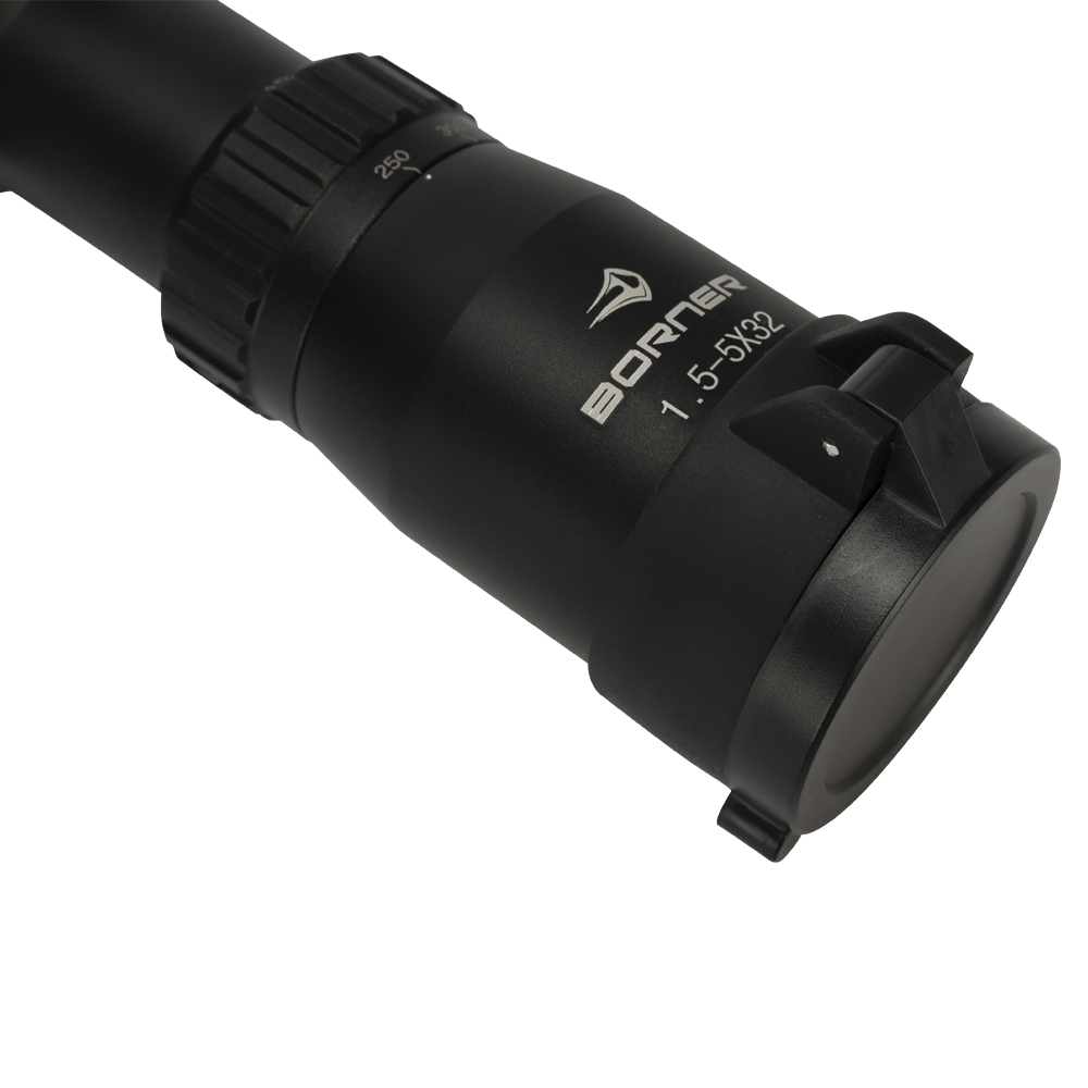 Прицел оптический BORNER 1,5-5x32 для арбалета с подсветкой (кольца). Фото №7