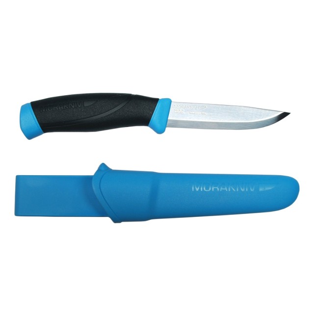 Нож Morakniv Companion Blue нержавеющая сталь, цвет голубой. Фото №1