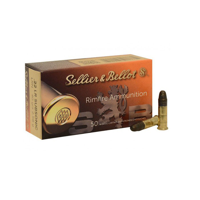 Патрон нарезной SELLER&BELLOT калибр 22 LR SUBSONIC HP 2,6 гр. (в пачке 50 шт.). Фото №1