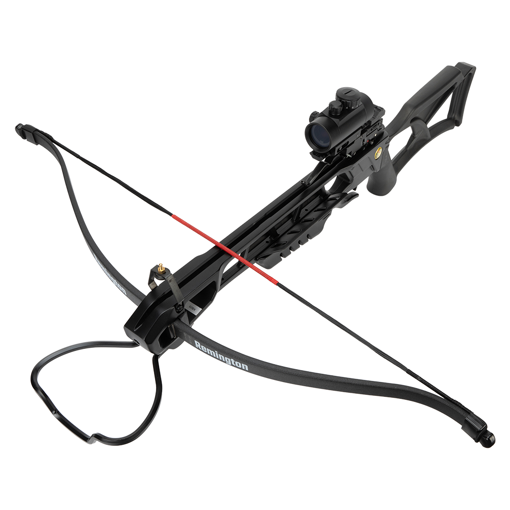 Арбалет рекурсивный Man Kung XB23, black, 4 стрелы, натяжитель, прицел, ремень, кивер. Фото №6