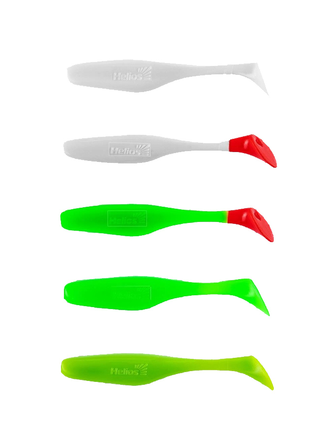 Виброхвост Helios Vigor 3,75"/9.5 см MIX 100шт. (HS-6-031-N). Фото №3
