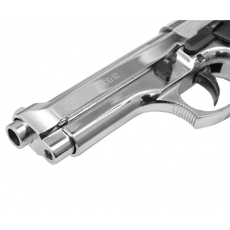 Пистолет охолощенный RETAY MOD92, (Beretta 92), Никель, калибр 9mm. P.A.K. Фото №3 Пистолет охолощенный RETAY MOD92, (Beretta 92), Никель, калибр 9mm. P.A.K. Фото №3