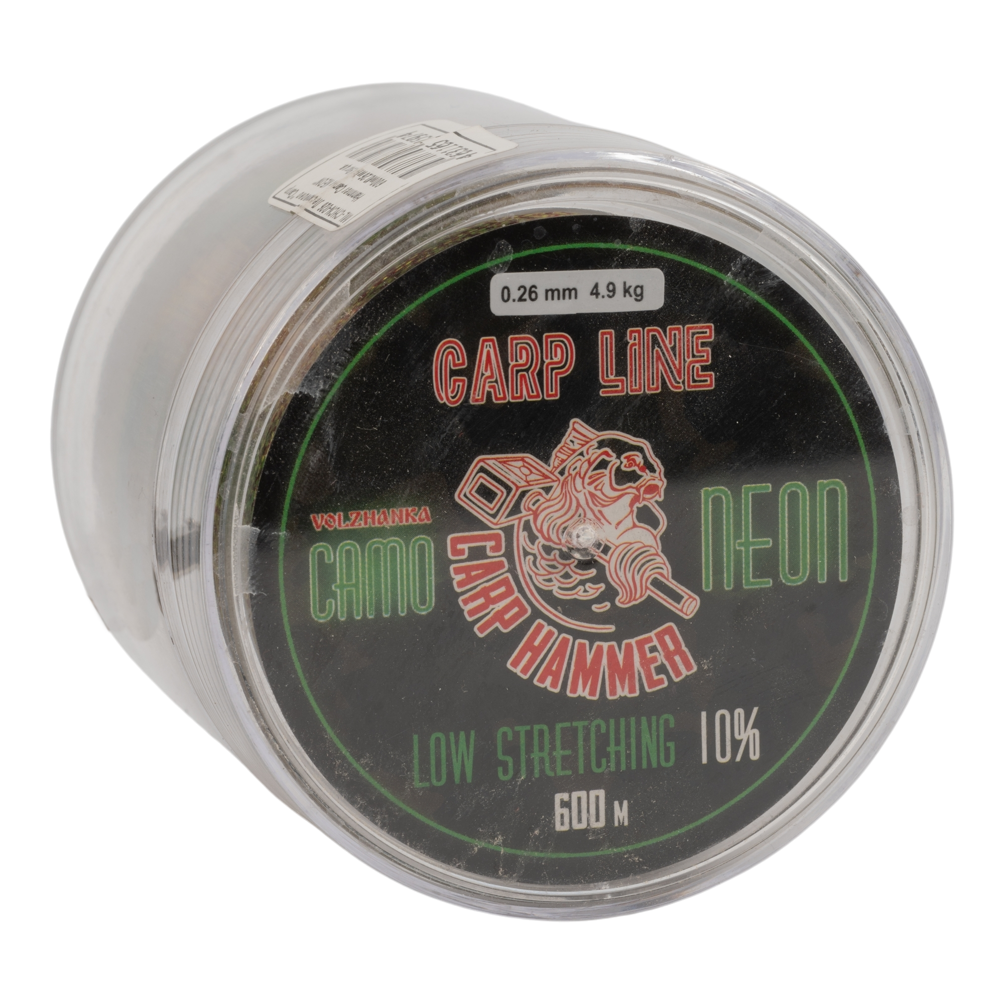 Леска моно Волжанка "Carp Hammer Camo NEON" 600м/0.26мм 4.9кг цв. камуфляжный