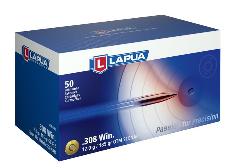 Патрон нарезной LAPUA калибр 308 WIN Silver Jacket 11,99 гр. 185 grn. (в пачке 20 шт.). Фото №2