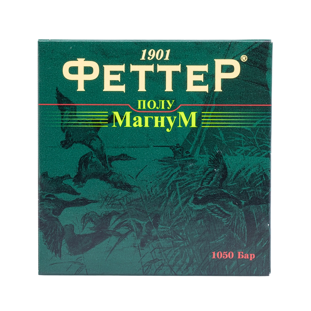 Патрон ФЕТТЕР ПОЛУМАГНУМ Биор 12/70 дробь № 1, 36гр. (в пачке 25 шт.) (в коробке 250 шт.). Фото №1 Патрон ФЕТТЕР ПОЛУМАГНУМ Биор 12/70 дробь № 1, 36гр. (в пачке 25 шт.) (в коробке 250 шт.). Фото №1