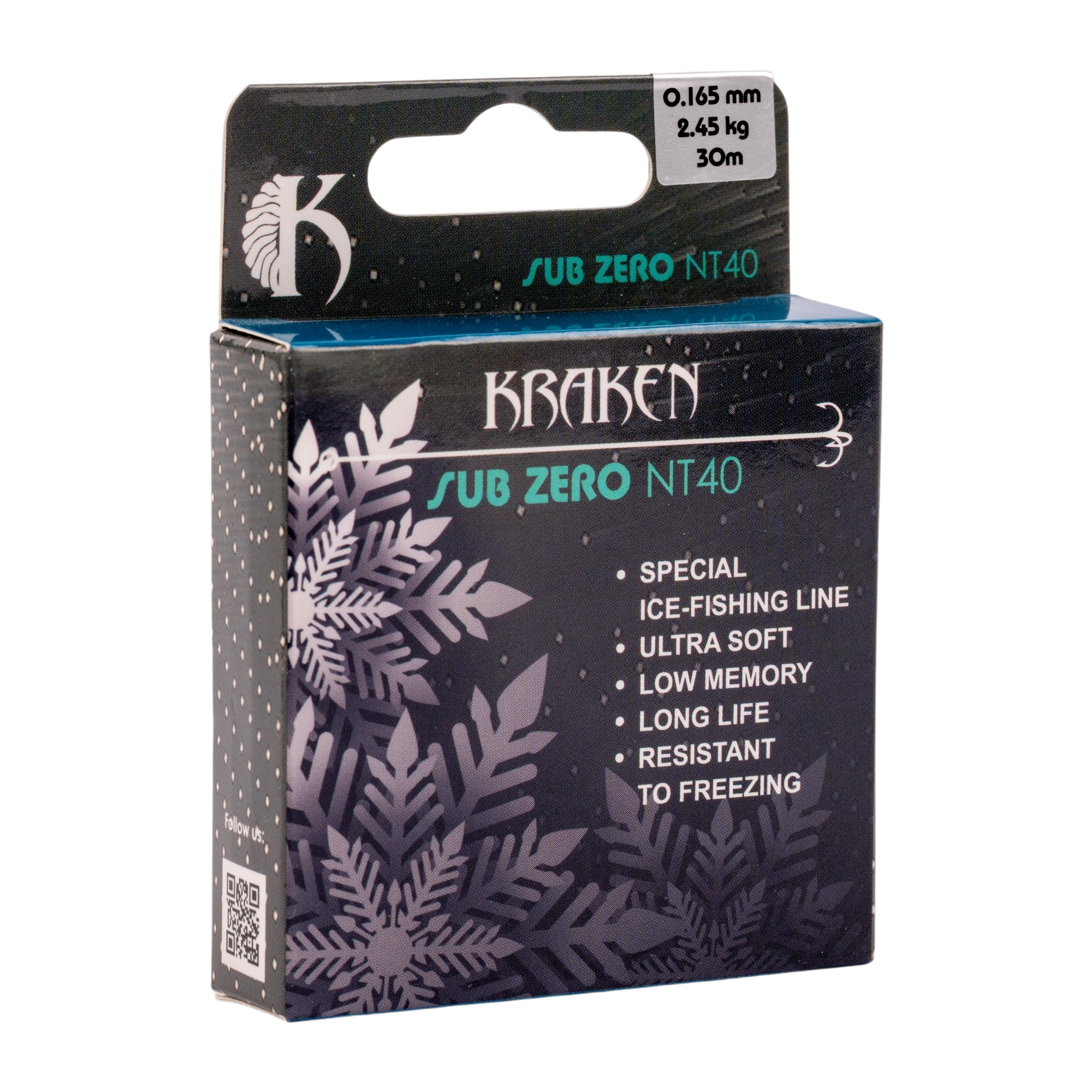 Леска зимняя Kraken Sub Zero NT40 30m 0,165mm 2.45kg