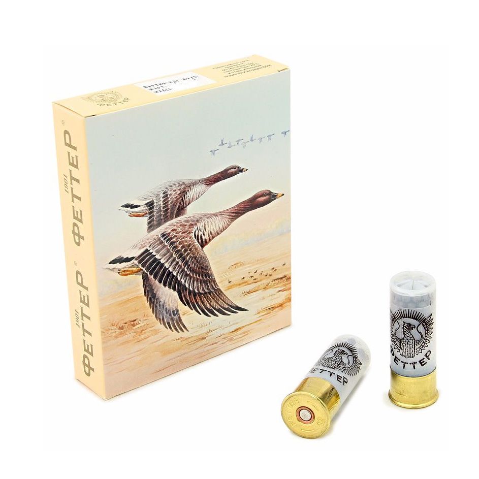 Патрон ФЕТТЕР ТЕМАТИЧЕСКИЙ (Утка) 12/70 дробь №4 34гр. (в коробке 10 шт). Фото №2 Патрон ФЕТТЕР ТЕМАТИЧЕСКИЙ (Утка) 12/70 дробь №4 34гр. (в коробке 10 шт). Фото №2