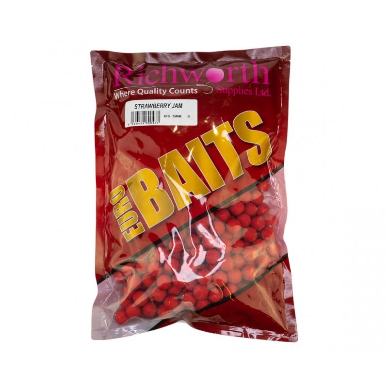 Бойлы Euroboilies 14mm 1kg Strawberry Jam. Фото №1