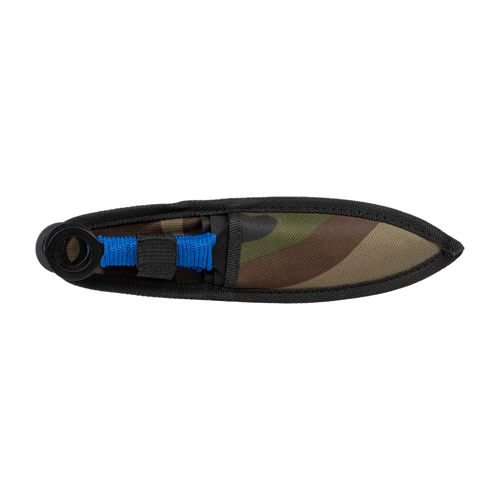 Нож метательный "Boker" (набор из 3 шт.) A006L, рукоять паракорд (синий) (Ярхант). Фото №4