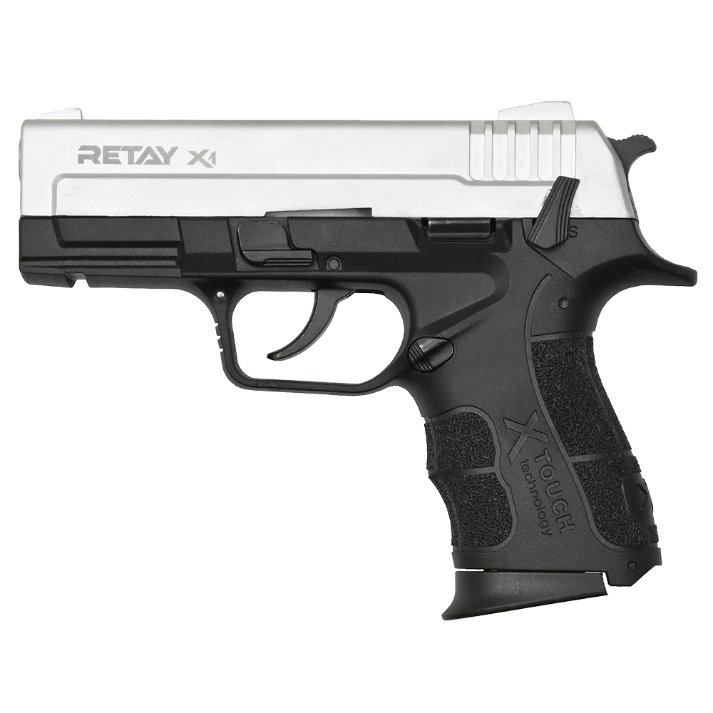 Пистолет охолощенный RETAY X1, Хром, калибр 9mm. P.A.K. Фото №1